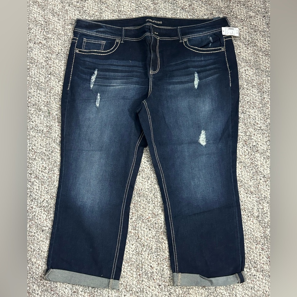 NWT Maurices Plus Size Boyfriend Jeans Size 24
